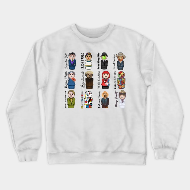 Portraits of the Artists Crewneck Sweatshirt by Slightly Unhinged